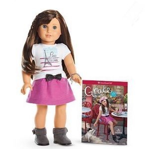 American Girl Grace Doll and Paperback Book with accessories